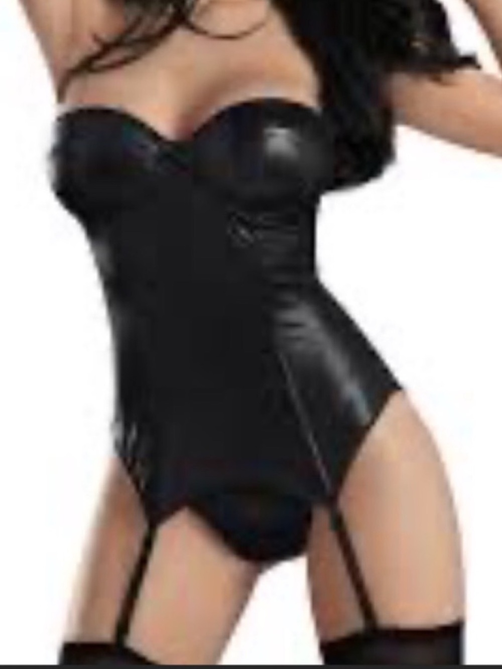 NWOT Escante Snakeskin Garter Bustier